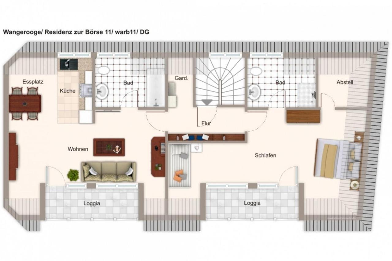 Apartamento Residenz Zur Boerse Residenz Zur Boerse 11 Wangerooge Exterior foto